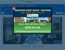 Tablet Screenshot of britannia-guest-house-portsmouth.co.uk